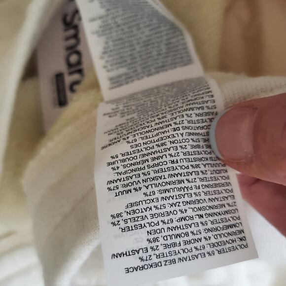 Smartwool Women's Recycled Terry Crop Wide Leg Pant In Almond NEW WITH TAGS - Picture 7 of 16